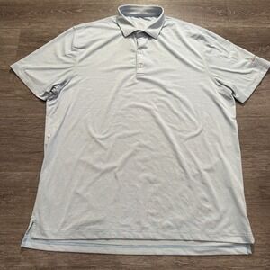 Johnnie O Polo Shirt Mens XL Blue Stripe Golf Performance Stretch Outdoor Golfer